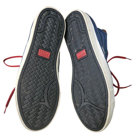 Converse Con Pro Leather Vulcanized Mid Shoes Blue Red Brown Size Mens 8 W 9.5 - Picture 8 of 14
